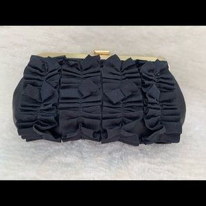 J Crew satin bow clutch